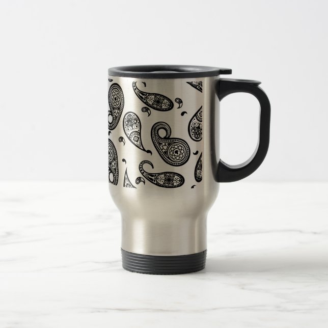 Mug De Voyage Personnaliser de conception Paisley couleur arrièr (Droit)