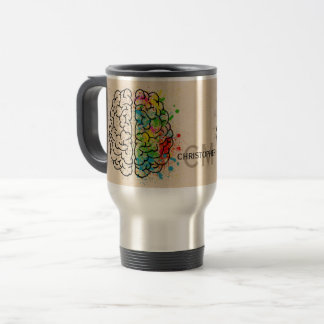Mug De Voyage Personnaliser Le Cerveau Humain Gauche Et Droite