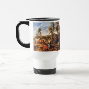 Mug De Voyage Peter Paul Rubens Milkmaips avec du bétail sur une