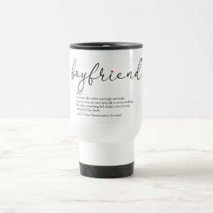 Mug De Voyage Petit ami de script Définition Amour Cœur Amusemen