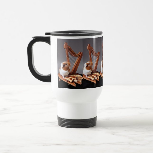 Mug De Voyage Petit Cochon D'Inde Harpiste – Élégant (Gauche)
