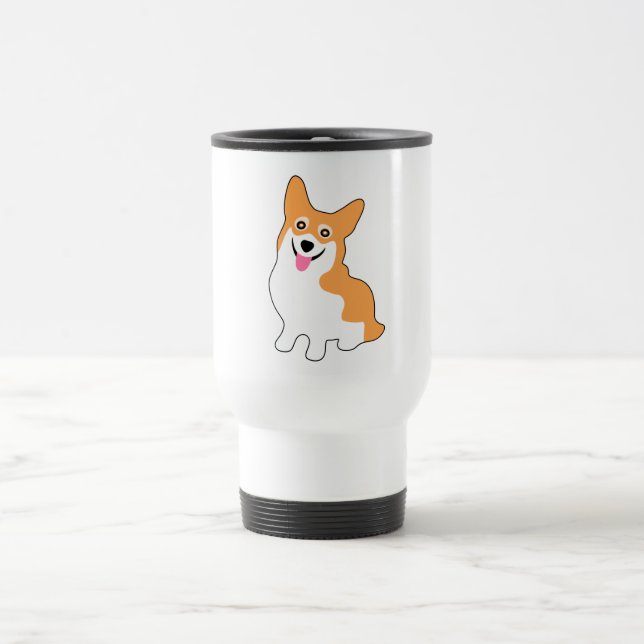 Mug De Voyage Petit corgi mignon (Centre)