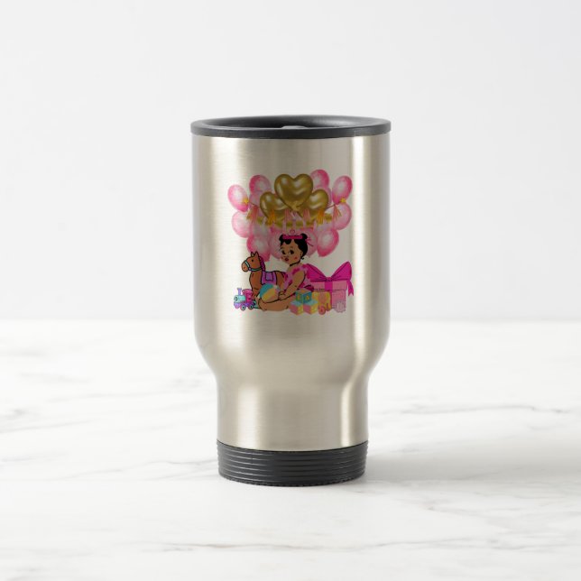 Mug De Voyage Petite fille en rose (Centre)