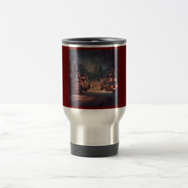 Mug De Voyage Petite ville de Noël 3 (Centre)