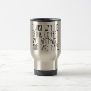 Mug De Voyage petits sommes d'animaux de café