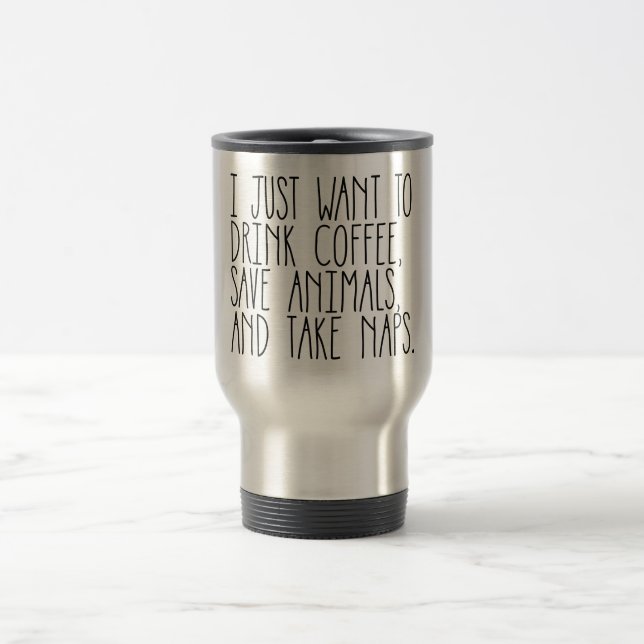 Mug De Voyage petits sommes d'animaux de café (Centre)