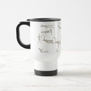 Mug De Voyage Pétroglyphe de roche Chasse ancienne européenne au