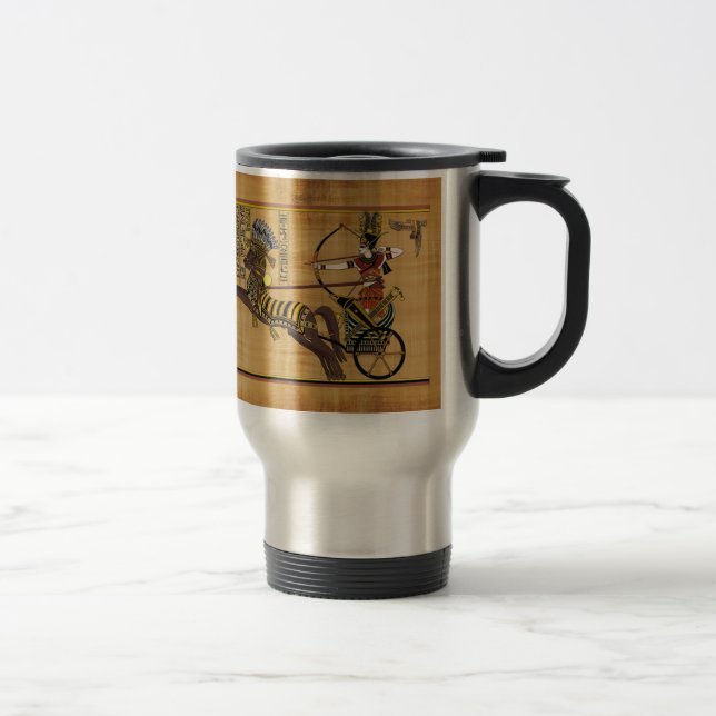 Mug De Voyage Pharaon égyptien Ramesses II & Chariot à Kadesh (Droit)
