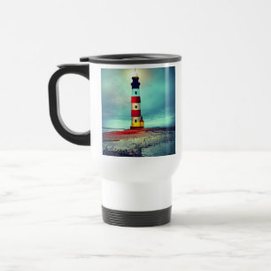 Mug De Voyage Phare illuminé de la plage abandonné
