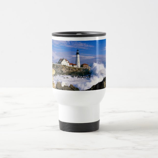 MUG DE VOYAGE PHARE PRINCIPAL DE PORTLAND, MAINE (Centre)