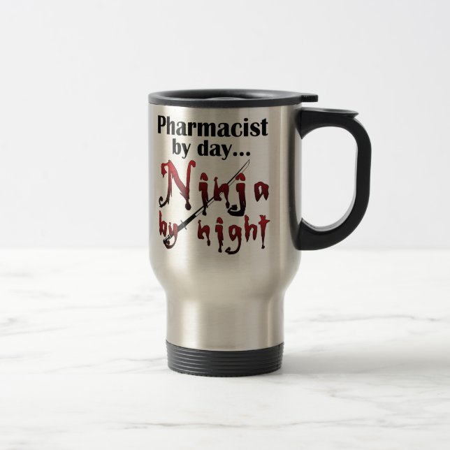 Mug De Voyage Pharmacienne Ninja (Droit)