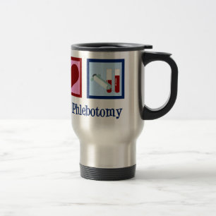 Mug De Voyage Phlebotomie Peace Love