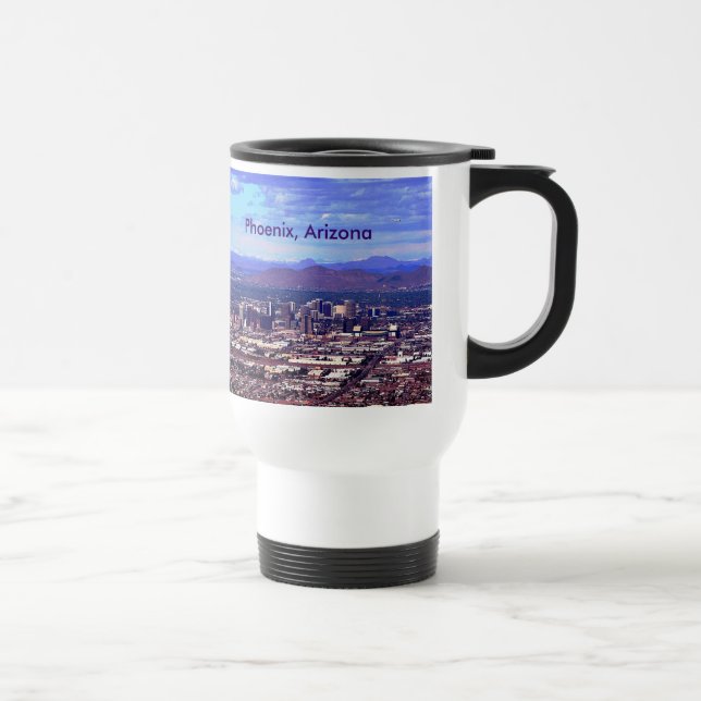 Mug De Voyage Phoenix Arizona Skyline en journée (Droite)