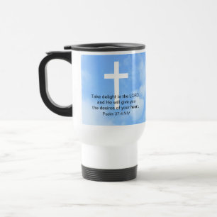 Mug De Voyage Photo de Blue Sky Success Bible Verse Christian