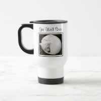 Photo de mignon chien blanc Curled Up Get Well Bie