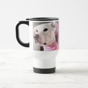 Mug De Voyage Photo de mignon chien blanc Personnaliser avec le
