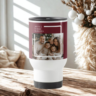 Mug De Voyage Photo de Noël Joyeux et Bénit