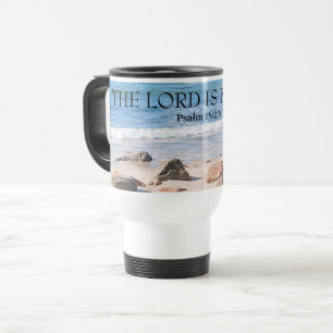 Mug De Voyage Photo de Ocean Le Seigneur est Mon Rocher Bible Ve