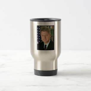 Mug De Voyage Photo du président Bill Clinton à la Maison Blanch