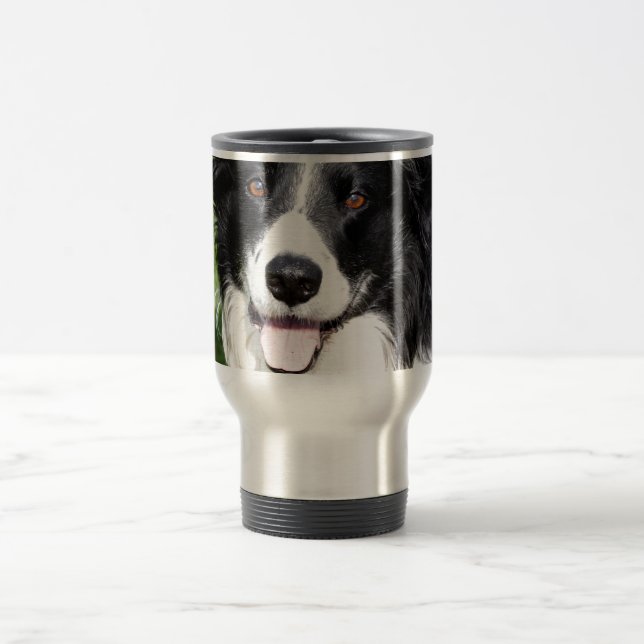 Mug De Voyage Photo d'un chien heureux (Centre)