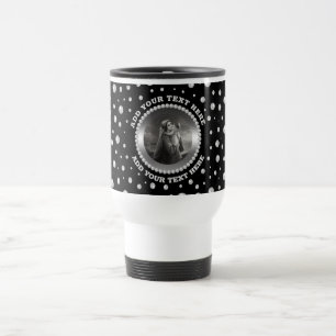 Mug De Voyage Photo personnalisé avec cercle de perles sur fond 
