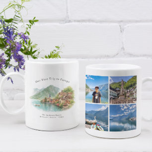 Mug de voyage photo personnalisé Hallstatt Autrich