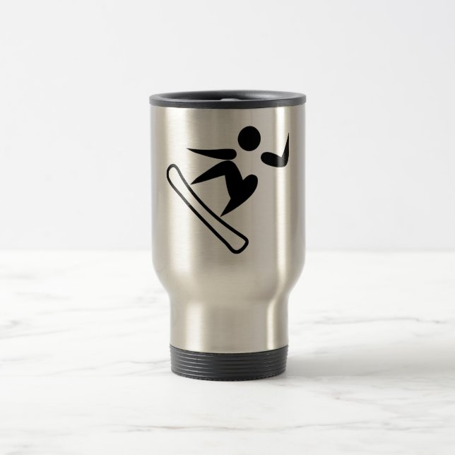 Mug De Voyage Photographie de snowboard (Centre)