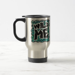 Mug De Voyage Photographie noir et Turquoise de Leopard
