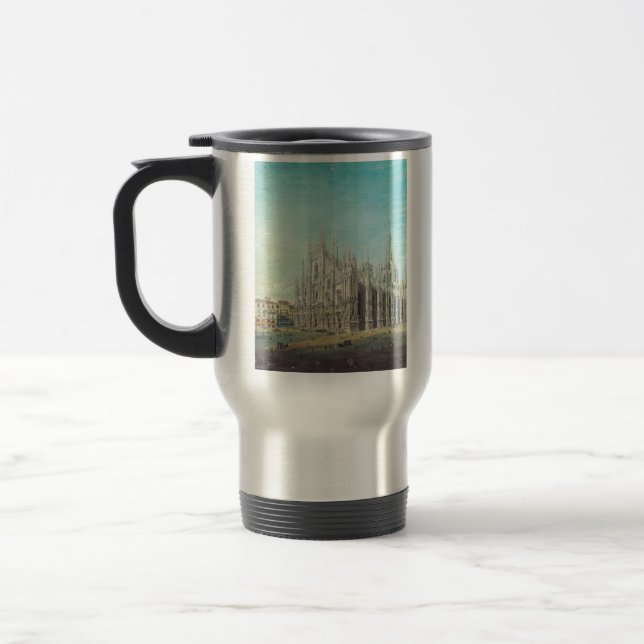 Mug De Voyage Piazza del Duomo à Milan par Carlo Bossoli (Gauche)