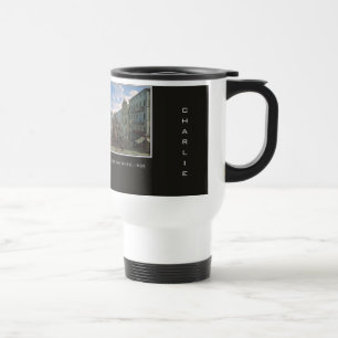 Mug De Voyage Piazza Navona, Rome art personnalisé monogramme ta