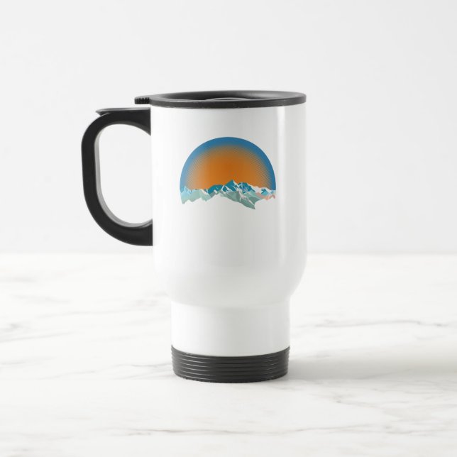 Mug De Voyage Pic vintage de neige (Gauche)