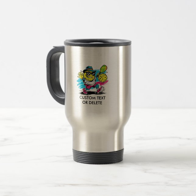 Mug De Voyage pickleball drôle (Devant gauche)