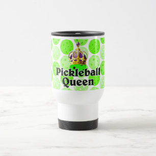 Mug De Voyage Pickleball Queen - Green Pickleball Portant Couron