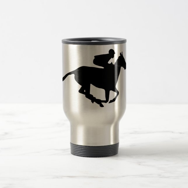 Mug De Voyage Pictogramme de course hippique (Centre)