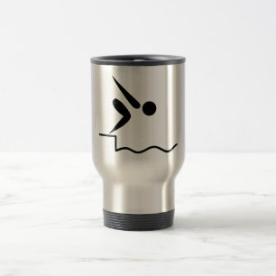 Mug De Voyage Pictogramme de natation