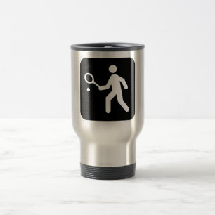 Mug De Voyage Pictogramme de tennis Racquetball