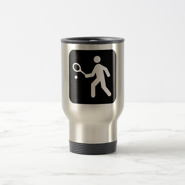 Mug De Voyage Pictogramme de tennis Racquetball (Centre)