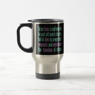 Mug De Voyage Pièces de nom personnalisées Freedom Quote