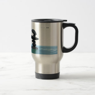 Mug De Voyage Pierres de zen ondulant l'eau peu profonde