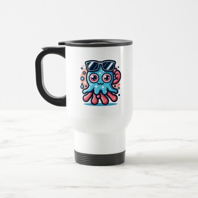 Mug De Voyage Pieuvre scintillante (Gauche)