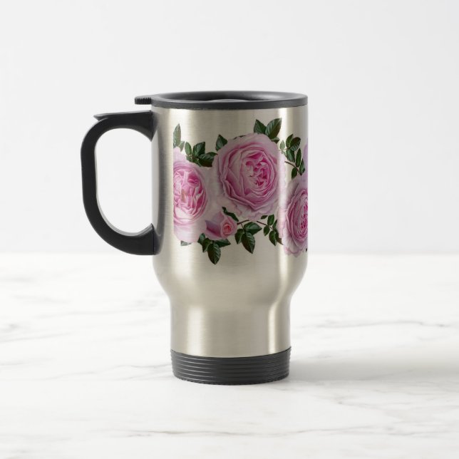 Mug De Voyage Pignons roses Vintages (Gauche)