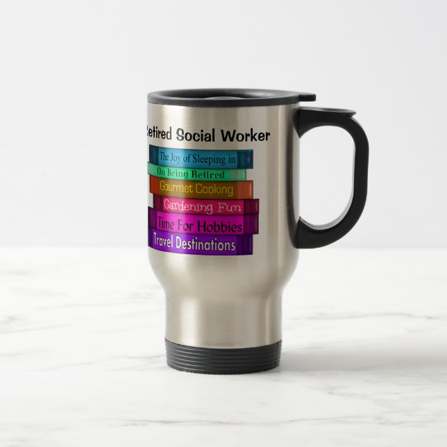 Mug De Voyage Pile retirée de cadeaux d'assistant social de (Droit)