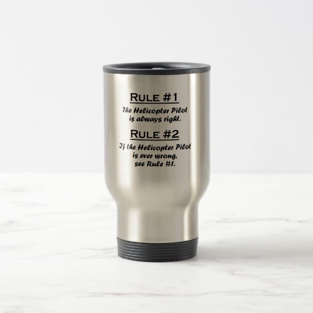 Mug De Voyage Pilote d'hélicoptère de règle (Centre)