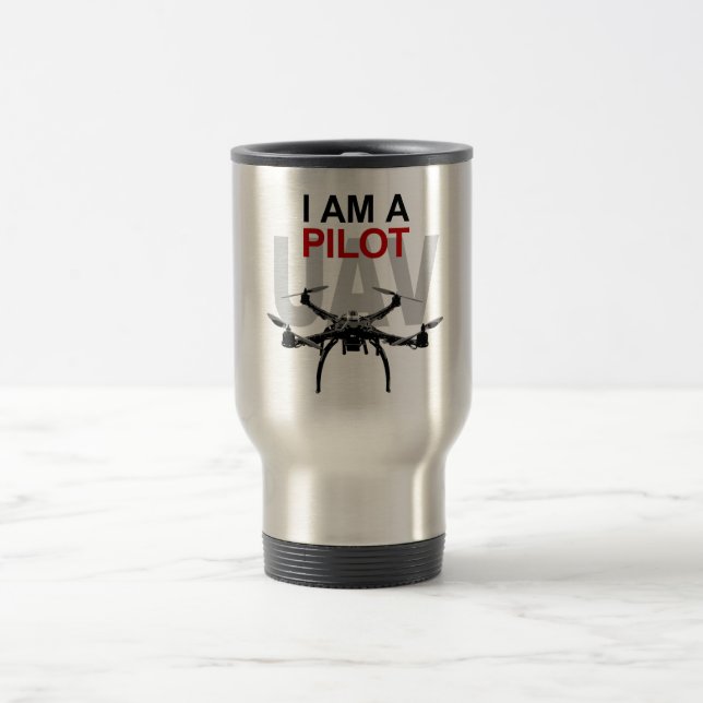 Mug De Voyage Pilote d'UAV Quadpilot Quadcopter (Centre)