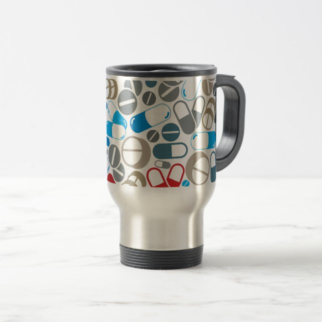 Mug De Voyage pilules pharmacie Animées (Devant droit)