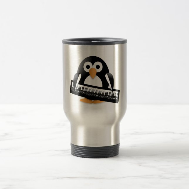 Mug De Voyage Pingouin avec piano (Centre)