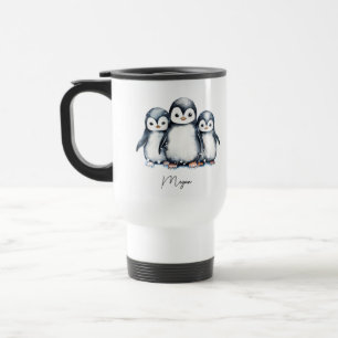 Mug De Voyage Pingouin mignon personnalisé