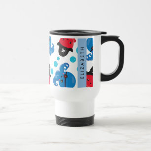 Mug De Voyage Pirate Octopus, Motif Octopus, Mer, Votre Nom