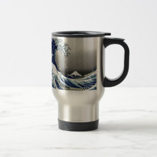 Mug De Voyage PixDezines Vintage, grande vague, Hokusai 葛 飾 北 斎
