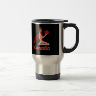 Mug De Voyage Pixie canadienne avec feuille d'érable